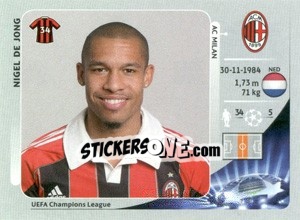 Sticker Nigel de Jong - UEFA Champions League 2012-2013 - Panini