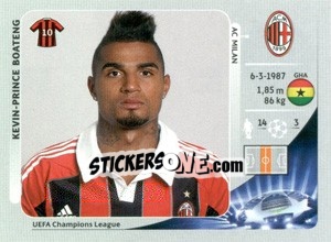 Sticker Kevin-Prince Boateng - UEFA Champions League 2012-2013 n. 167 - Panini