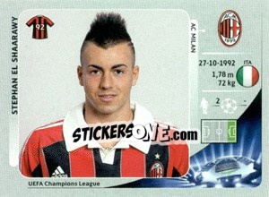 Sticker Stephan El Shaarawy - UEFA Champions League 2012-2013 n. 170 - Panini