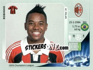 Sticker Robinho - UEFA Champions League 2012-2013 n. 171 - Panini