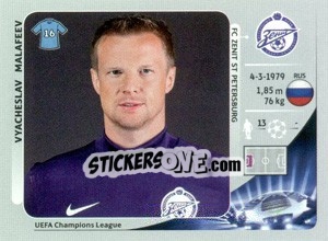 Sticker Vyacheslav Malafeev - UEFA Champions League 2012-2013 n. 175 - Panini