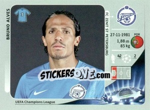 Sticker Bruno Alves - UEFA Champions League 2012-2013 - Panini