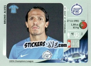 Sticker Bruno Alves - UEFA Champions League 2012-2013 n. 177 - Panini