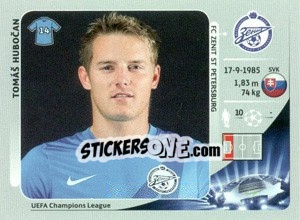 Sticker Tomáš Hubocan - UEFA Champions League 2012-2013 n. 180 - Panini