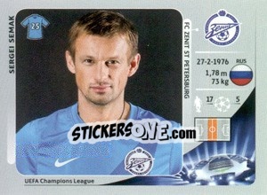 Sticker Sergei Semak - UEFA Champions League 2012-2013 n. 183 - Panini