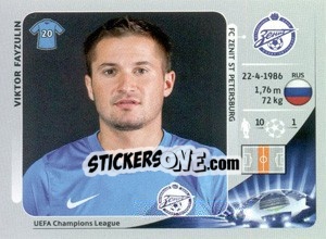 Cromo Viktor Fayzulin - UEFA Champions League 2012-2013 - Panini