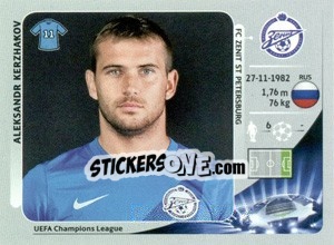 Sticker Aleksandr Kerzhakov - UEFA Champions League 2012-2013 n. 190 - Panini