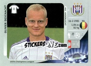 Sticker Olivier Deschacht - UEFA Champions League 2012-2013 - Panini