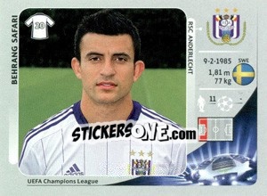 Sticker Behrang Safari - UEFA Champions League 2012-2013 n. 196 - Panini
