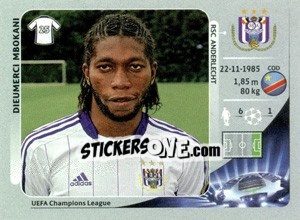Sticker Dieumerci Mbokani - UEFA Champions League 2012-2013 n. 206 - Panini