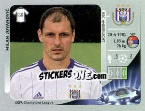 Sticker Milan Jovanovic - UEFA Champions League 2012-2013 n. 207 - Panini