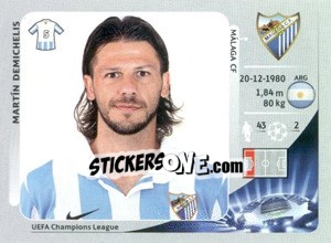 Sticker Martín Demichelis - UEFA Champions League 2012-2013 n. 213 - Panini