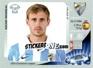 Figurina Nacho Monreal - UEFA Champions League 2012-2013 - Panini