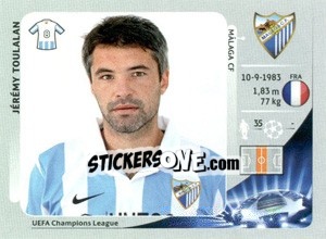 Sticker Jérémy Toulalan - UEFA Champions League 2012-2013 n. 220 - Panini