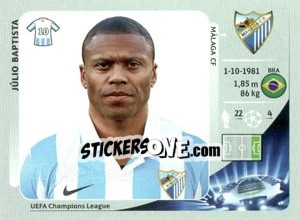 Sticker Júlio Baptista - UEFA Champions League 2012-2013 n. 225 - Panini