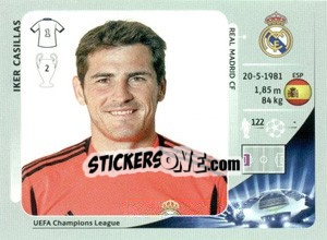 Sticker Iker Casillas - UEFA Champions League 2012-2013 - Panini