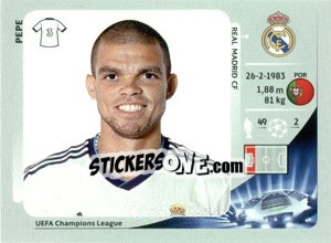 Cromo Pepe - UEFA Champions League 2012-2013 - Panini