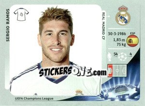 Sticker Sergio Ramos - UEFA Champions League 2012-2013 n. 232 - Panini