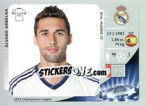 Cromo Álvaro Arbeloa - UEFA Champions League 2012-2013 - Panini