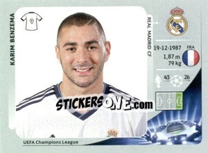 Sticker Karim Benzema - UEFA Champions League 2012-2013 - Panini