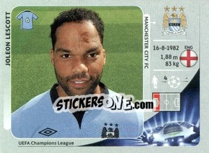 Figurina Joleon Lescott - UEFA Champions League 2012-2013 - Panini