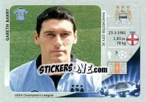 Cromo Gareth Barry - UEFA Champions League 2012-2013 - Panini