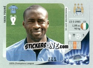 Sticker Yaya Touré - UEFA Champions League 2012-2013 n. 254 - Panini