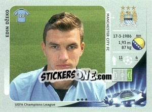 Cromo Edin Džeko - UEFA Champions League 2012-2013 - Panini