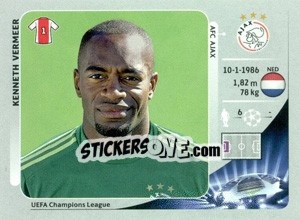 Sticker Kenneth Vermeer - UEFA Champions League 2012-2013 n. 265 - Panini