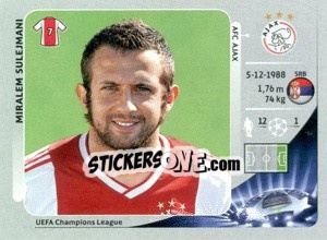 Sticker Miralem Sulejmani - UEFA Champions League 2012-2013 - Panini