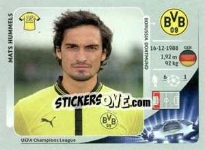 Cromo Mats Hummels - UEFA Champions League 2012-2013 - Panini