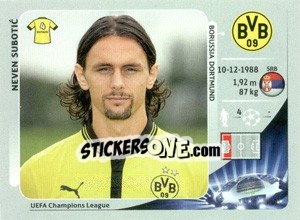 Sticker Neven Subotic - UEFA Champions League 2012-2013 - Panini