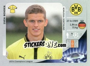 Sticker Sven Bender - UEFA Champions League 2012-2013 n. 289 - Panini