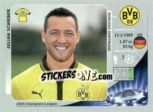 Sticker Julian Schieber - UEFA Champions League 2012-2013 n. 296 - Panini