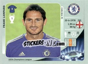 Sticker Frank Lampard - UEFA Champions League 2012-2013 n. 308 - Panini