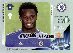 Sticker John Obi Mikel - UEFA Champions League 2012-2013 n. 309 - Panini