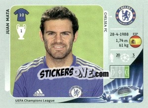 Sticker Juan Mata - UEFA Champions League 2012-2013 - Panini