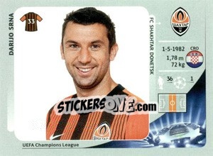 Sticker Darijo Srna - UEFA Champions League 2012-2013 - Panini