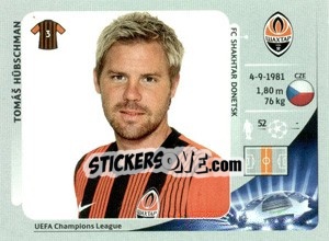 Sticker Tomáš Hübschman - UEFA Champions League 2012-2013 n. 326 - Panini