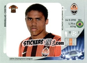 Sticker Douglas Costa - UEFA Champions League 2012-2013 n. 329 - Panini
