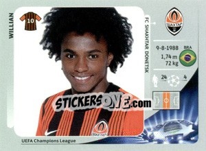 Sticker Willian - UEFA Champions League 2012-2013 n. 331 - Panini