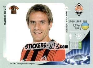Sticker Marko Devic - UEFA Champions League 2012-2013 n. 332 - Panini