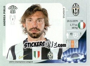 Sticker Andrea Pirlo - UEFA Champions League 2012-2013 n. 344 - Panini