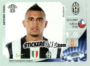 Sticker Arturo Vidal - UEFA Champions League 2012-2013 n. 346 - Panini