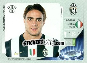 Sticker Alessandro Matri - UEFA Champions League 2012-2013 - Panini