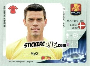 Sticker Jesper Hansen - UEFA Champions League 2012-2013 - Panini