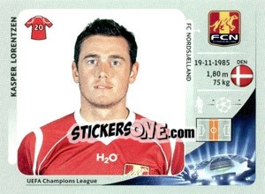 Sticker Kasper Lorentzen - UEFA Champions League 2012-2013 n. 362 - Panini