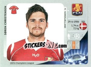 Sticker Søren Christensen - UEFA Champions League 2012-2013 n. 363 - Panini