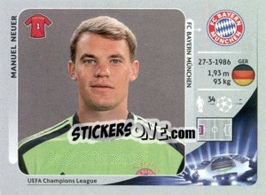Sticker Manuel Neuer - UEFA Champions League 2012-2013 n. 373 - Panini