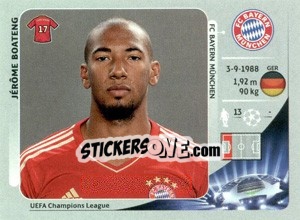 Sticker Jérôme Boateng - UEFA Champions League 2012-2013 n. 375 - Panini